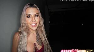 tattoed wife blows strange man in car