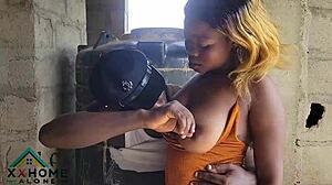 Beautiful Teen Ghetto Barbie in Horny Outdoor Situation Needing Black Dick Fix.