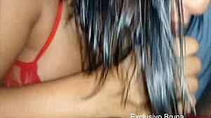 Melhor boquete que ja vi with big black cock and interracial blowjob. Amateurs shine 😍