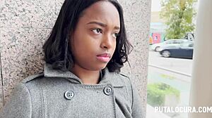 Colombian Whore Swallows Small Cock Cum!