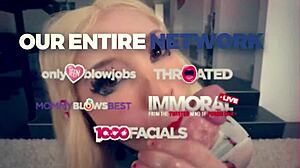 Cute Blonde in Throating Upside Down