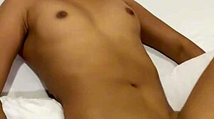 beautiful 18 year old woman interacts with black partner in homemade scene