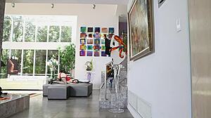 sovereign syre returns with asian milf for strapon lesbian sex