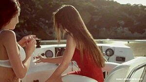 these babes are stripping on the stairs and loving it