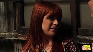 Oh, flirting after movie screening turns naughty redheaded lesbos kinky!