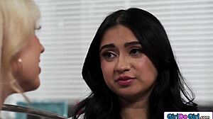 Petite Latin Stepdaughter Enjoys Spanking From Milf Stepmom