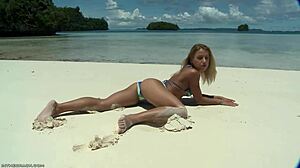 Nikki thorne teases in bikini close-up