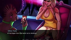 futadom world rough sex on pub with futanari creampie and anal group 😈