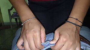 Indian horny girl sucking her teachers dick hard deep throat