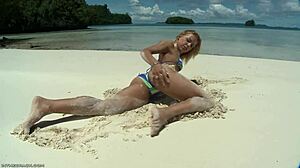 Nikki thorne teases in bikini close-up