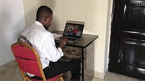 Corrupt BBW teacher fucks her sex-starved student in the classroom