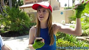 Petite Teen Sucks Stepbro