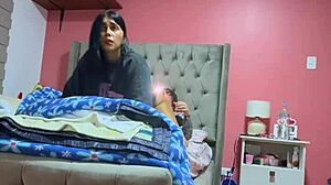 my girlfriend's parents left us alone and we had homemade sex fun