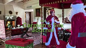 granny carmens cunning christmas creampie in july