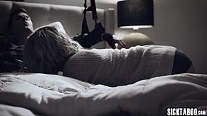 Dirty Stepmom Helps Big Cock Stepson With Her Hands!