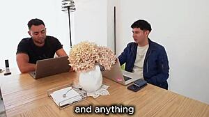 Hot Young Threesome with Mute Employee