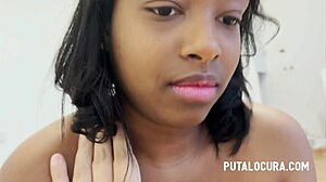 Colombian Whore Swallows Small Cock Cum!