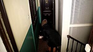 when i met my neighbor at the stairs