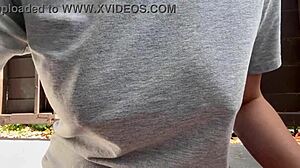 Italian Big Tits Smoking Outdoors Seductively