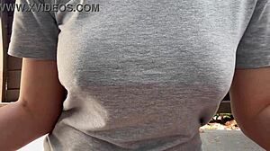 Italian Big Tits Smoking Outdoors Seductively