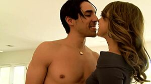 Couple engages in sloppy sex with ball licking, cock sucking, and cum on tits that he'll remember forever