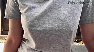 Italian Big Tits Smoking Outdoors Seductively