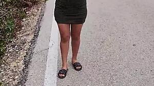 Latina Whore Shows Ass And Tits On Mexican Public Road