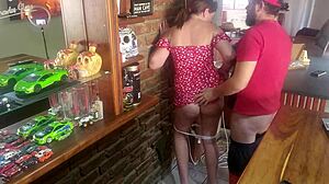 Amateur Couple Finally Fucks Stepsis In Standing Position With Skirt And Panties On