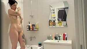 Stop, you caught me in the bathroom with my girlfriend. We were kissing passionately.