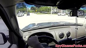 Euro beauty gets POV FUCKED on hidden cam with cum on ass