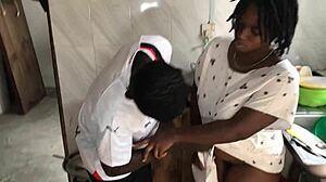 Kitchen freestyle sex with sexy maid 😍