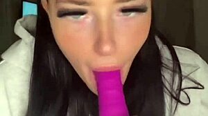 slutty british girlfriend toys herself to pov masturbation orgasm on webcam