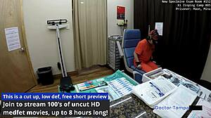 Dr Tampa Siccos Mina Moon in Latex Gloves Handcuffs