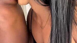 Cute girlfriend sucks nipples endlessly 😍 - amateur couple