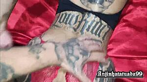 tattooed couple has unforgettable fuck with tight juicy pussy 😏