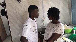 Kitchen freestyle sex with sexy maid 😍