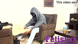 Cousin Gets Footjob And Pussy Fucked