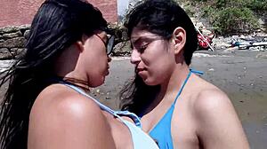 Mexican Lesbians Fucked by Stranger