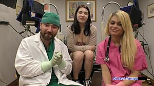 Dr Tampa Siccos Mina Moon in Latex Gloves Handcuffs