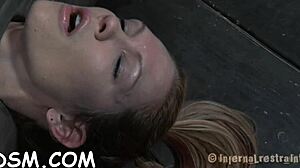 A sexy brunette explores hardcore toys in fetish session.