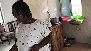 Kitchen freestyle sex with sexy maid 😍