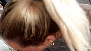 Latina Blonde Slut Loves Deepthroating Friend's Cock!