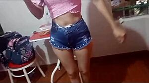 My stepbrother caught me and fucked me hard in dad's room