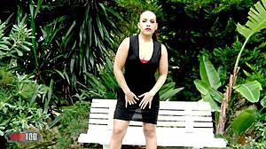 Horny Teen Kiihara Strong Performs Hot Striptease Ripping Clothes