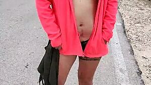 Latina Whore Shows Ass And Tits On Mexican Public Road