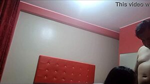 My stepbrother caught me and fucked me hard in dad's room