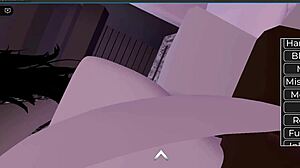 Big black cock roughly fucking a horny white girl in a game