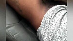 In my car I was horny jacking my big pretty dick and busted a load