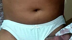 Wow, Ladyboy Shemale In Erotic White Panty And Bra!