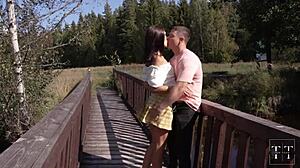 stepbrother cummed in me walking home through woods